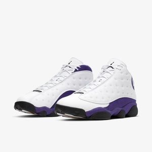 AJ 13 Court white/purple